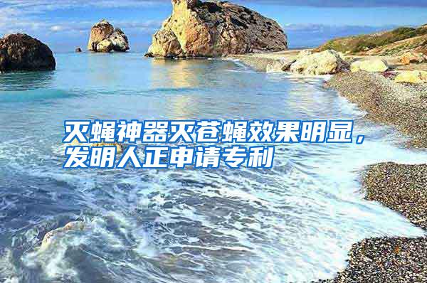 滅蠅神器滅蒼蠅效果明顯，發明人正申請專利