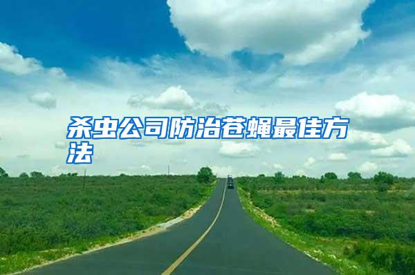 殺蟲公司防治蒼蠅最佳方法