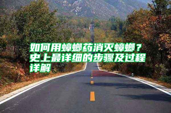 如何用蟑螂藥消滅蟑螂？史上最詳細(xì)的步驟及過(guò)程詳解
