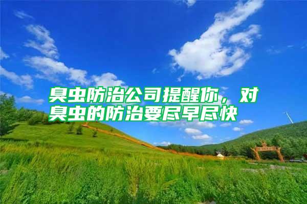 臭蟲防治公司提醒你,對臭蟲的防治要盡早盡快
