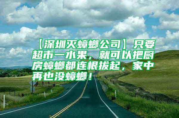 【深圳滅蟑螂公司】只要超市一水果，就可以把廚房蟑螂都連根拔起，家中再也沒蟑螂！