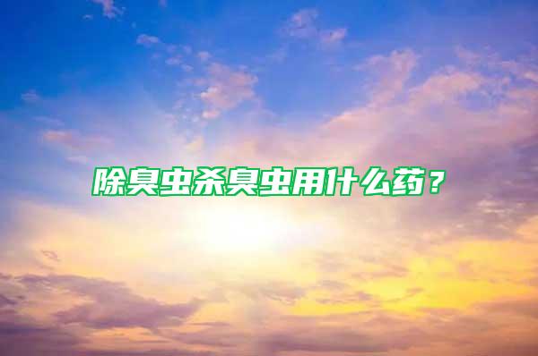 除臭蟲(chóng)殺臭蟲(chóng)用什么藥?