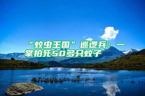 “蚊蟲王國”巡邏兵:一掌拍死50多只蚊子