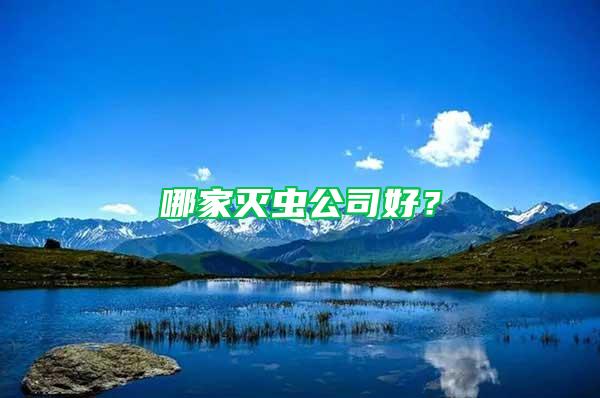 哪家滅蟲公司好?