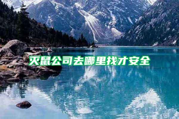 滅鼠公司去哪里找才安全
