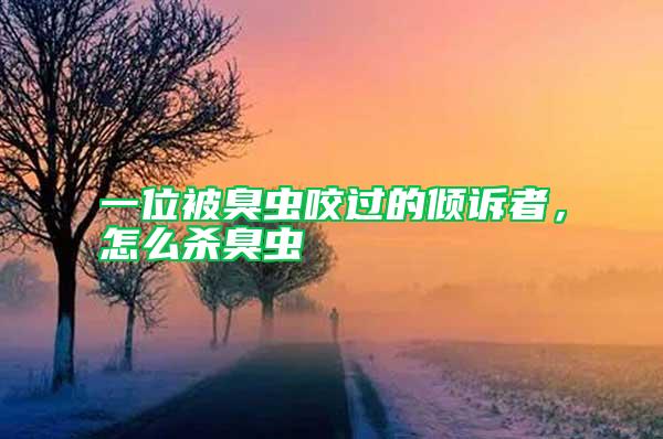一位被臭蟲咬過的傾訴者，怎么殺臭蟲