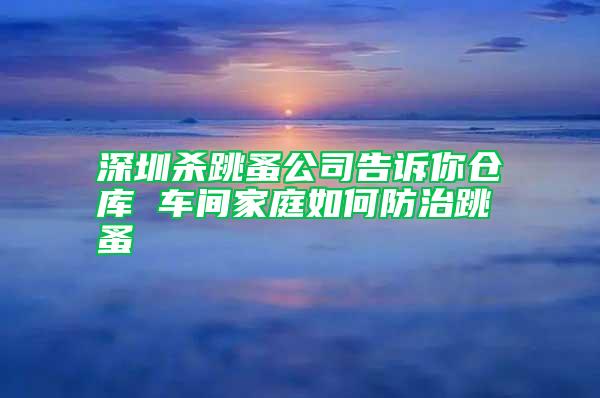 深圳殺跳蚤公司告訴你倉庫 車間家庭如何防治跳蚤