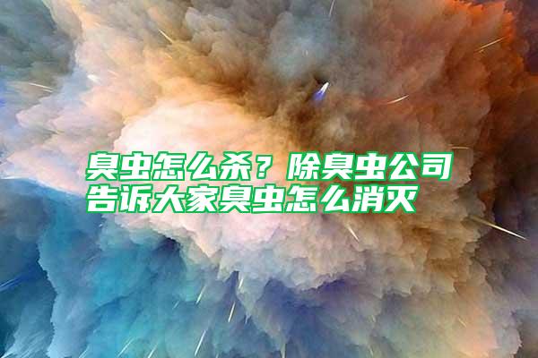 臭蟲怎么殺?除臭蟲公司告訴大家臭蟲怎么消滅