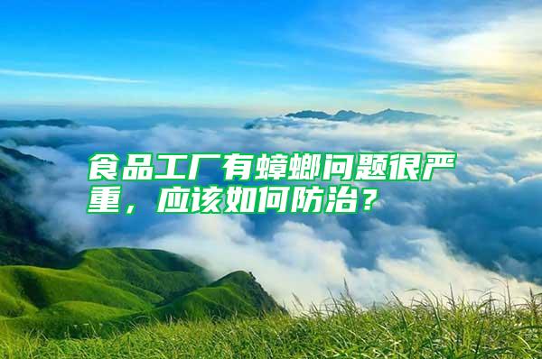 食品工廠有蟑螂問題很嚴(yán)重,應(yīng)該如何防治?