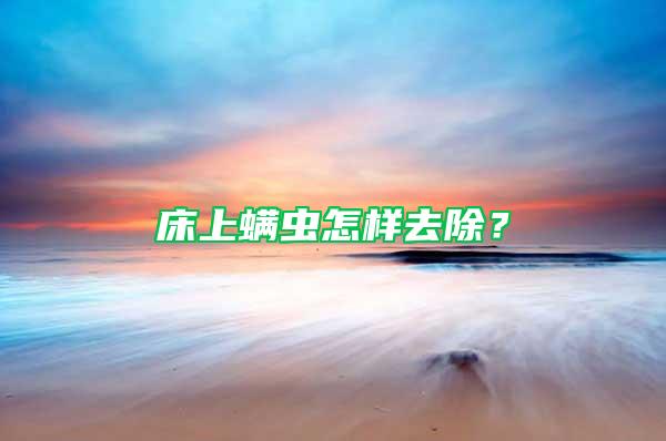 床上螨蟲怎樣去除？