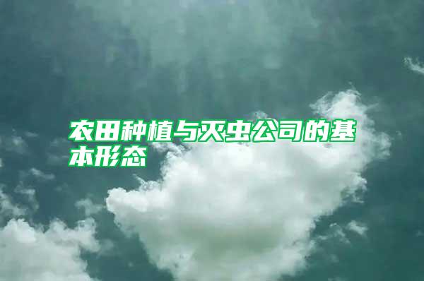 農(nóng)田種植與滅蟲(chóng)公司的基本形態(tài)
