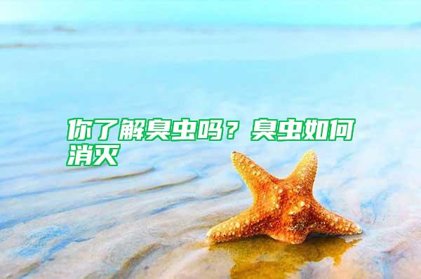 你了解臭蟲嗎？臭蟲如何消滅