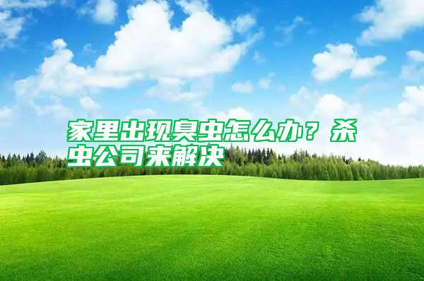 家里出現臭蟲怎么辦？殺蟲公司來解決