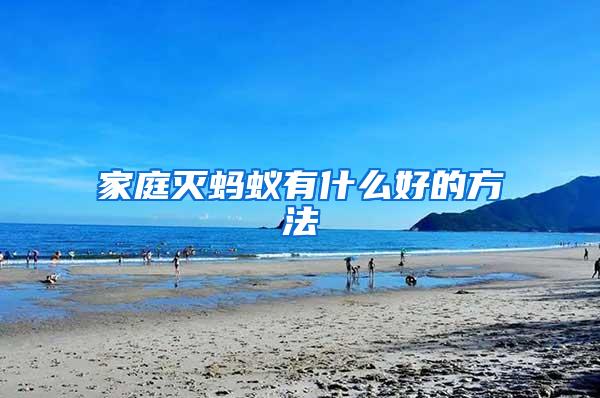 家庭滅螞蟻有什么好的方法