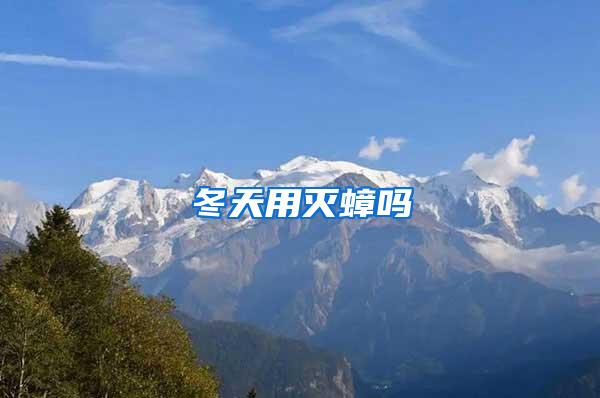 冬天用滅蟑嗎