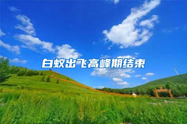 白蟻出飛高峰期結束