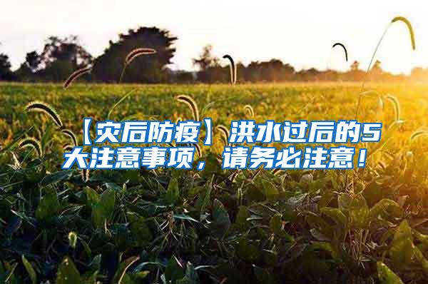 【災(zāi)后防疫】洪水過(guò)后的5大注意事項(xiàng)，請(qǐng)務(wù)必注意！