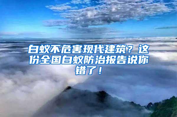 白蟻不危害現代建筑？這份全國白蟻防治報告說你錯了！