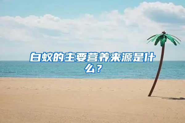 白蟻的主要營養來源是什么?