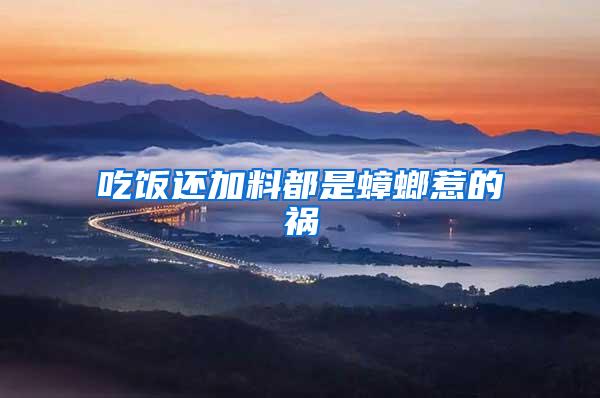 吃飯還加料都是蟑螂惹的禍