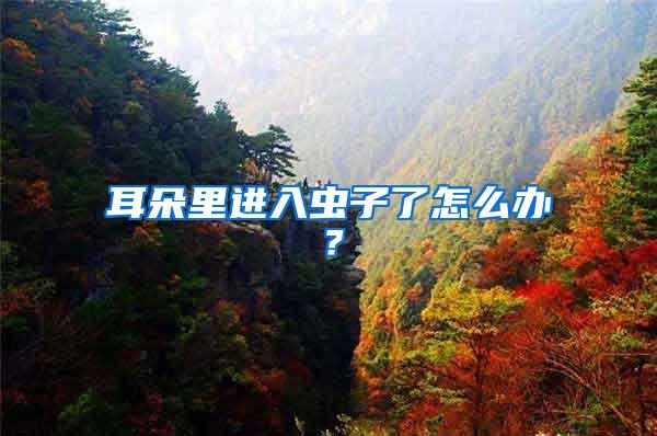 耳朵里進(jìn)入蟲子了怎么辦？