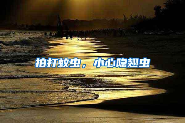 拍打蚊蟲，小心隱翅蟲