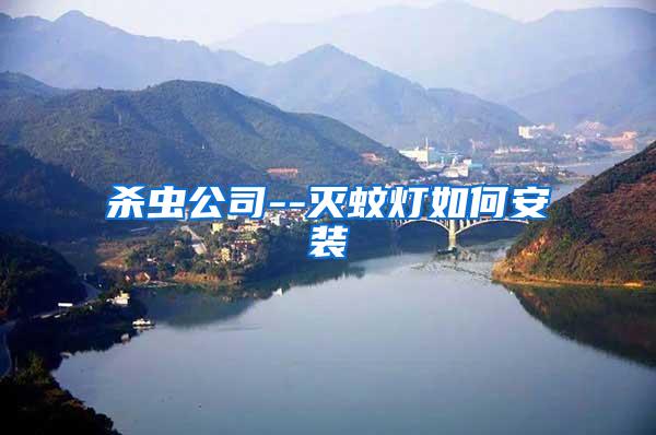殺蟲公司--滅蚊燈如何安裝
