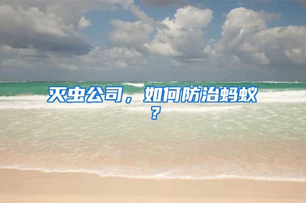 滅蟲公司，如何防治螞蟻？