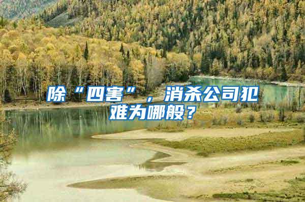 除“四害”，消殺公司犯難為哪般？