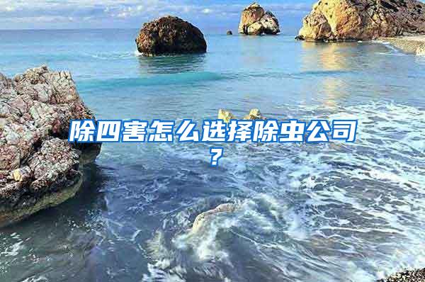 除四害怎么選擇除蟲公司？