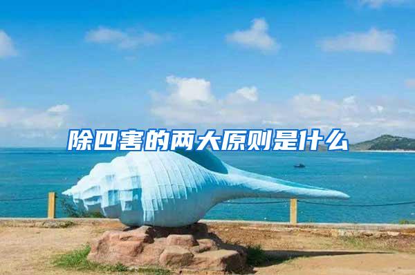 除四害的兩大原則是什么