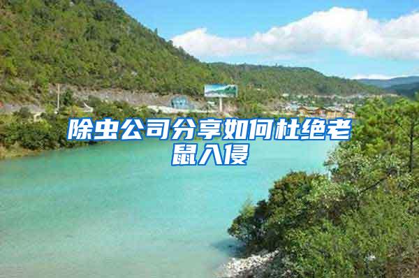 除蟲公司分享如何杜絕老鼠入侵
