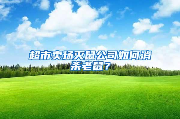 超市賣場滅鼠公司如何消殺老鼠?