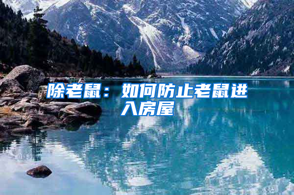 除老鼠:如何防止老鼠進(jìn)入房屋