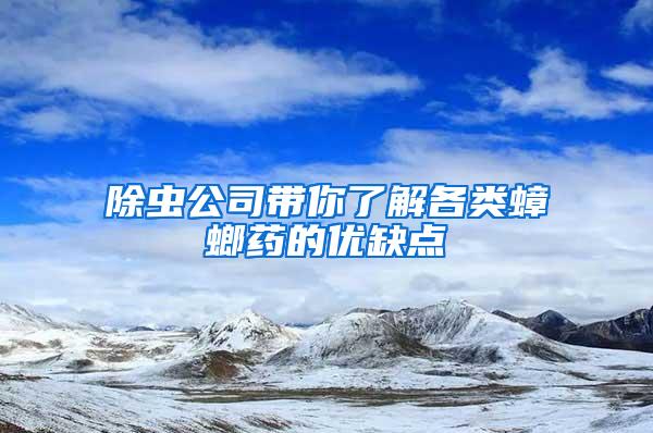 除蟲公司帶你了解各類蟑螂藥的優(yōu)缺點