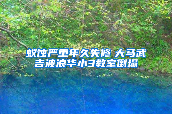 蟻蝕嚴重年久失修　大馬武吉波浪華小3教室倒塌