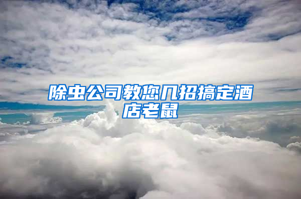 除蟲公司教您幾招搞定酒店老鼠